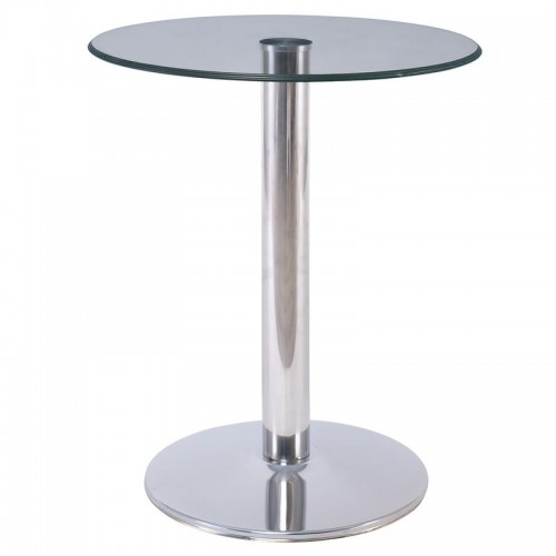 Baia Βοηθητικό Τραπεζάκι Σαλονιού Καθιστικού Χρώμιο Γυαλί Clear c530145