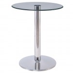 Baia Βοηθητικό Τραπεζάκι Σαλονιού Καθιστικού Χρώμιο Γυαλί Clear c530145