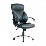 Πολυθρόνα Διευθυντή Μέταλλο Χρώμιο PU Μαύρο c530147