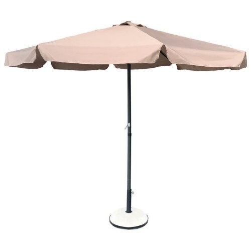 Umbrella Αλουμινίου Σκελετός Ανθρακί Ύφασμα Μπεζ c530152