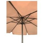 Umbrella Αλουμινίου Σκελετός Ανθρακί Ύφασμα Μπεζ c530152