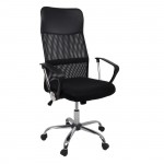 Πολυθρόνα Γραφείου Διευθυντή Βάση Χρώμιο Pu Μαύρο Mesh Μαύρο c530154