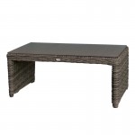 Onia Τραπεζάκι Σαλονιού Κήπου-Βεράντας ALU Φ5mm Round Wicker Grey Brown c530213