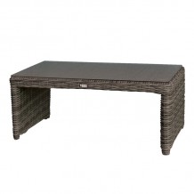 Onia Τραπεζάκι Σαλονιού Κήπου-Βεράντας ALU Φ5mm Round Wicker Grey Brown c530213