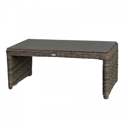 Onia Τραπεζάκι Σαλονιού Κήπου-Βεράντας ALU Φ5mm Round Wicker Grey Brown c530213