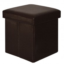 Σκαμπό OREO Αποθηκευτικό Βοηθητικό PU Σκούρο Καφέ 38x38cm c530243