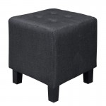 Idea Σκαμπό Βοηθητικό Ύφασμα Μαύρο c530247