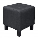 Idea Σκαμπό Βοηθητικό Ύφασμα Μαύρο c530247