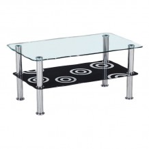 Ele deco Τραπεζάκι Σαλονιού Καθιστικού Inox Γυαλί 8 5mm c530256