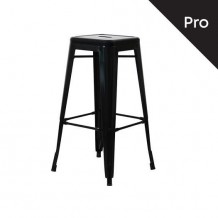 Intra Σκαμπό Bar Pro Στοιβαζόμενο Μέταλλο Βαφή Μαύρο c530288