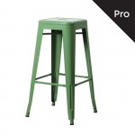 Intra Σκαμπό Bar Pro Στοιβαζόμενο Μέταλλο Βαφή Πράσινο c530290