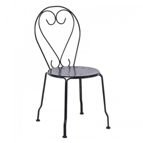 Estia Καρέκλα Μέταλλο Βαφή Μαύρο Στοιβαζόμενη c530293