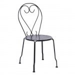 Estia Καρέκλα Μέταλλο Βαφή Μαύρο Στοιβαζόμενη c530293