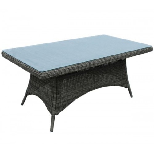 Onia Τραπέζι Dining Κήπου-Βεράντας ALU Φ5mm Round Wicker Grey Brown c530298