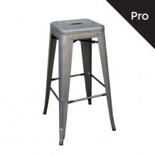 Intra Σκαμπό Bar Pro Στοιβαζόμενο Μέταλλο Βαφή Metal με Διακοσμητική Σκουριά c530304