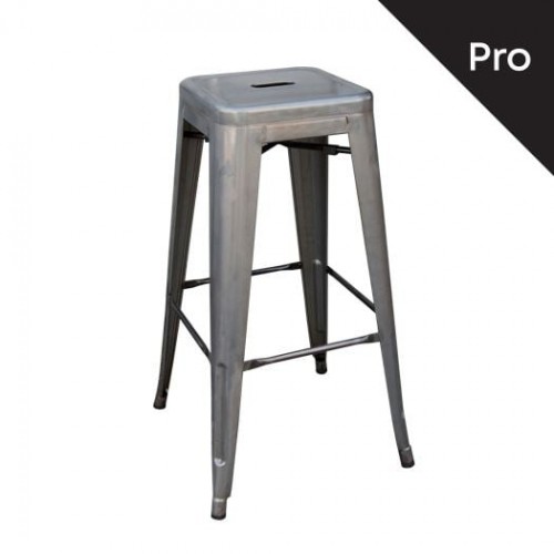 Intra Σκαμπό Bar Pro Στοιβαζόμενο Μέταλλο Βαφή Metal με Διακοσμητική Σκουριά c530304