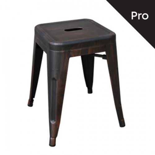 Intra Σκαμπό Pro Στοιβαζόμενο Μέταλλο Βαφή Antique Black c530307