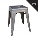 Intra Σκαμπό Pro Στοιβαζόμενο Μέταλλο Βαφή Metal με Διακοσμητική Σκουριά c530308