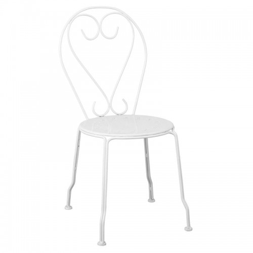 Estia Καρέκλα Μέταλλο Βαφή Άσπρο Στοιβαζόμενη c530312