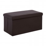 Σκαμπό OREO Αποθηκευτικό Βοηθητικό PU Σκούρο Καφέ 80x38x38cm c530345