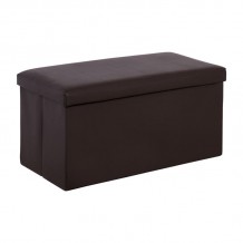 Σκαμπό OREO Αποθηκευτικό Βοηθητικό PU Σκούρο Καφέ 80x38x38cm c530345