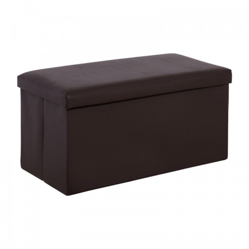 Σκαμπό OREO Αποθηκευτικό Βοηθητικό PU Σκούρο Καφέ 80x38x38cm c530345