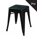 Intra Σκαμπό Pro Στοιβαζόμενο Μέταλλο Βαφή Μαύρο c530352