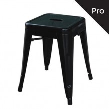 Intra Σκαμπό Pro Στοιβαζόμενο Μέταλλο Βαφή Μαύρο c530352