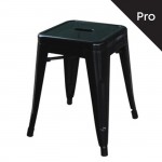 Intra Σκαμπό Pro Στοιβαζόμενο Μέταλλο Βαφή Μαύρο c530352