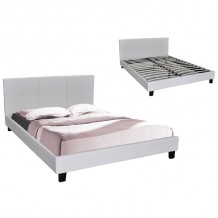 Dalton Κρεβάτι Διπλό για Στρώμα 160x200cm PU Άσπρο c530370