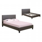 Dalton Κρεβάτι Διπλό για Στρώμα 150x200cm PU Σκούρο Καφέ c530371
