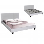 Dalton Κρεβάτι Διπλό για Στρώμα 150x200cm PU Άσπρο c530372