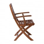 Posto Πολυθρόνα Πτυσσόμενη Ξύλο Acacia set 2τεμ c530395