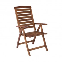 Giardino Πολυθρόνα Βεράντας Κήπου Ξύλο Ακακία Ψηλή Πλάτη 5 Θέσεων Πτυσσόμενη Καρυδί c530396