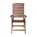 Giardino Πολυθρόνα Βεράντας Κήπου Ξύλο Ακακία Ψηλή Πλάτη 5 Θέσεων Πτυσσόμενη Καρυδί c530396