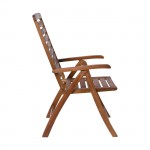 Giardino Πολυθρόνα Βεράντας Κήπου Ξύλο Ακακία Ψηλή Πλάτη 5 Θέσεων Πτυσσόμενη Καρυδί c530396