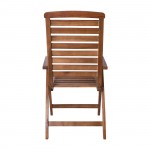 Giardino Πολυθρόνα Βεράντας Κήπου Ξύλο Ακακία Ψηλή Πλάτη 5 Θέσεων Πτυσσόμενη Καρυδί c530396