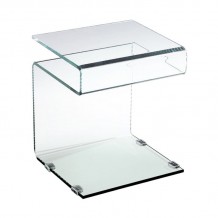 Vetro Τραπεζάκι Βοηθητικό Διάφανο Γυαλί 12mm c530414