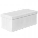 Σκαμπό OREO Αποθηκευτικό Βοηθητικό PU Άσπρο 80x38x38cm c530426