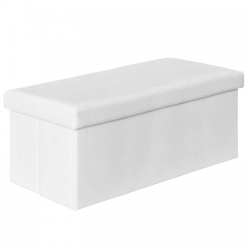 Σκαμπό OREO Αποθηκευτικό Βοηθητικό PU Άσπρο 80x38x38cm c530426