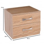 Vita Κομοδίνο με 2 Συρτάρια Απόχρωση Sonoma c530430