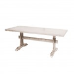 Casa WESTERN Τραπέζι Τραπεζαρίας Ξύλο Mango Antique Άσπρο c530450