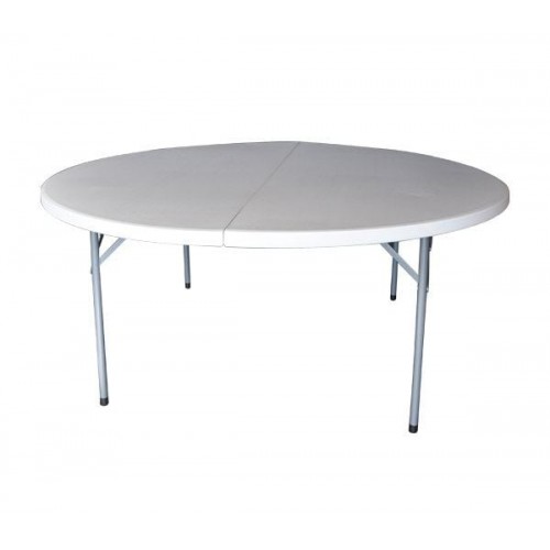 Soffio Τραπέζι Συνεδρίου Catering Πτυσσόμενο Μέταλλο Βαφή Γκρι HDPE Άσπρο 45mm c530451