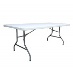 Soffio Τραπέζι Συνεδρίου Catering Πτυσσόμενο Μέταλλο Γκρι HDPE Άσπρο 45mm c530452