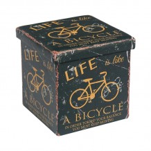 Σκαμπό OREO Αποθηκευτικό Βοηθητικό PU Deco Bike 38x38cm c530473