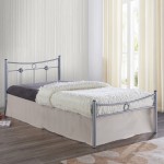 Dan Κρεβάτι Μονό για Στρώμα 90x200cm Μέταλλο Βαφή Silver c530506