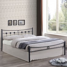 Dan Κρεβάτι Διπλό για Στρώμα 150x200cm Μέταλλο Βαφή Μαύρο c530507