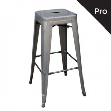 Intra Σκαμπό Bar Pro H 67cm Στοιβαζόμενο Μέταλλο Βαφή Metal με Διακοσμητική Σκουριά c530520