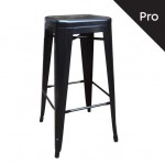 Intra Σκαμπό Bar Pro H 67cm Στοιβαζόμενο Μέταλλο Βαφή Μαύρο c530521