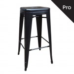 Intra Σκαμπό Bar Pro H 67cm Στοιβαζόμενο Μέταλλο Βαφή Μαύρο c530521